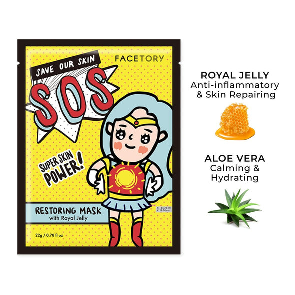 SOS Royal Jelly Sheet Mask- Restoring