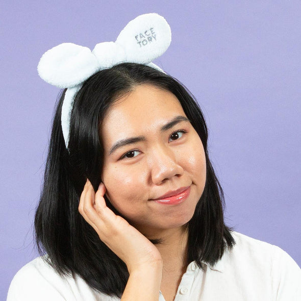 Bunny Bow Hairband- Dreamy Blue