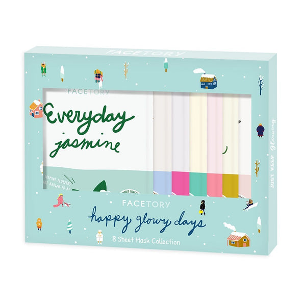 FaceTory Happy Glowy Days Holiday Gift Set- 8 Everyday Sheet Mask Edition Sheet Mask FaceTory 