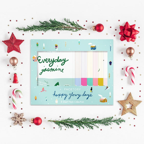 FaceTory Happy Glowy Days Holiday Gift Set- 8 Everyday Sheet Mask Edition Sheet Mask FaceTory 