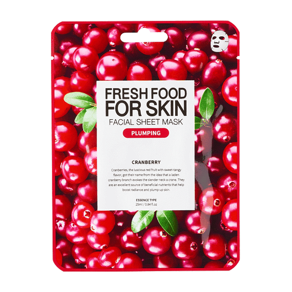 Farm Skin Fresh Food for Skin Facial Sheet Mask: Cranberry Sheet Mask Farm Skin 