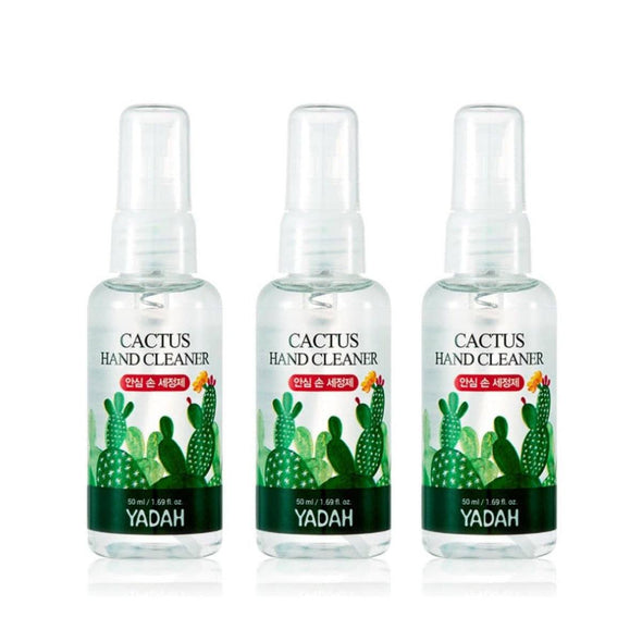 YADAH Cactus Hand Cleaner (50ml)- Hand Sanitizing Mist Hand Care Yadah Pack of 3 